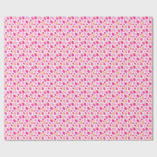 Cute Pink Balloon Girly Pattern Wrapping Paper Cadeaupapier (Vlak)