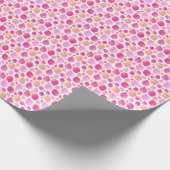 Cute Pink Balloon Girly Pattern Wrapping Paper Cadeaupapier (Hoek)