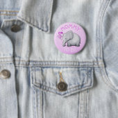 Cute Pink Balloons Elephant Baby shower Mam-to-be Ronde Button 5,7 Cm (In situ)