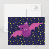 Cute Pink Bat Briefkaart (Voorkant / Achterkant)