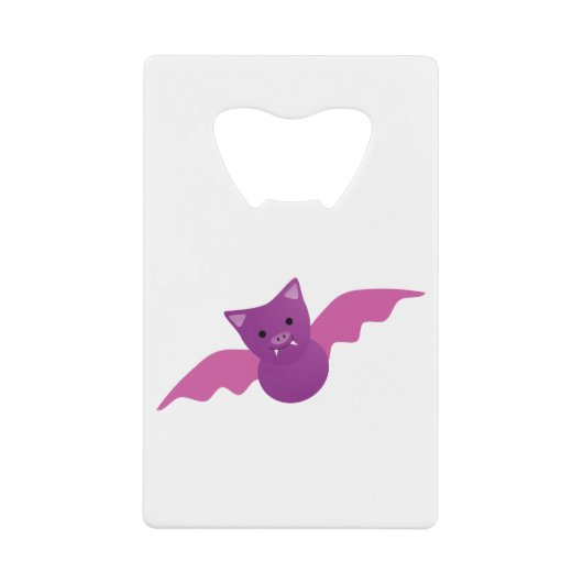 Cute Pink Bat Creditkaart Flessenopener (Voorkant)