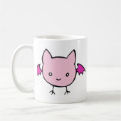 Cute Pink Bat Koffiemok (Links)