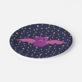 Cute Pink Bat Papieren Bordje (Gekanteld)