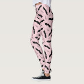 Cute Pink Bats Halloween Party Leggings (Links)