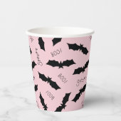 Cute Pink Bats Halloween Party Papieren Bekers (Voorkant)
