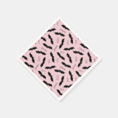 Cute Pink Bats Halloween Party Servet (Hoek)