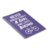 Cute Pink Biking Gifts For Baby Girls Kids Biker Notitieboek (Rechterzijde)