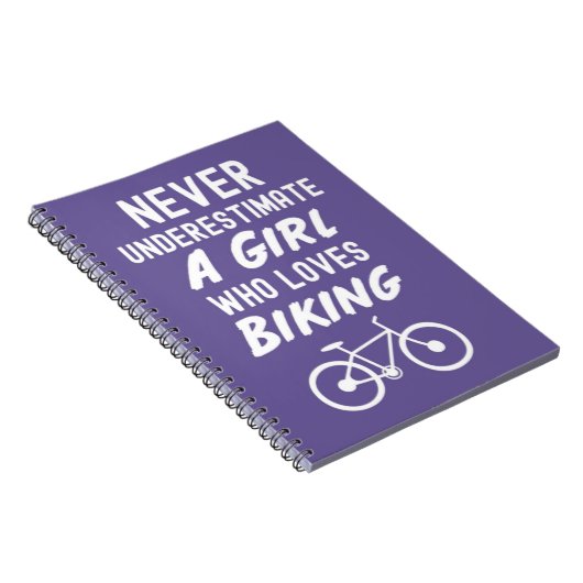 Cute Pink Biking Gifts For Baby Girls Kids Biker Notitieboek (Rechterzijde)