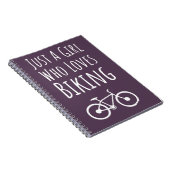 Cute Pink Biking Gifts For Baby Girls Kids Cycling Notitieboek (Rechterzijde)