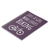Cute Pink Biking Gifts For Baby Girls Kids Cycling Notitieboek (Linkerzijde)