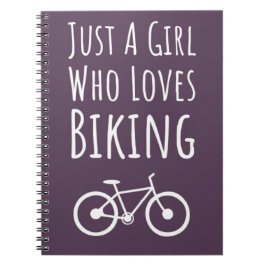 Cute Pink Biking Gifts For Baby Girls Kids Cycling Notitieboek