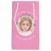Cute Pink Birthday Girl Princess Tiara Simple Klein Cadeauzakje (Voorkant)