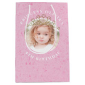 Cute Pink Birthday Girl Princess Tiara Simple Medium Cadeauzakje (Voorkant)