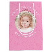 Cute Pink Birthday Girl Princess Tiara Simple Medium Cadeauzakje (Achterkant)