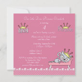 Cute Pink Birthday Party Diva Princess Kitty Cat Kaart (Achterkant)