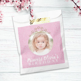 Cute Pink Birthday Simple Photo Prinses Tiara Bedankzakje