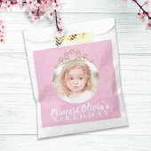 Cute Pink Birthday Simple Photo Prinses Tiara Bedankzakje