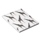 Cute Pink Black Giraffe Animal White Design Notitieblok (Schuin)