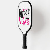 Cute Pink Black Neurse Vibes Medical Professional Pickleball Paddle (Links)