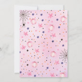 Cute Pink Black Spooktacular Halloween Birthday  Kaart (Achterkant)