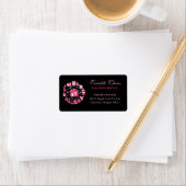 Cute Pink Black Supplies Cleaning Service Business Etiket (Insitu)