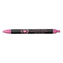 Cute Pink Black Supplies Cleaning Service Business Zwarte Inkt Pen
