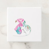 Cute Pink Blauwgroen Dinosaurs Baby shower Dank u  Bedankjes Labels (In situ)