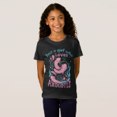 Cute Pink Blauwgroen gewoon een meisje dat van Axo T-shirt (Voorkant volledig)