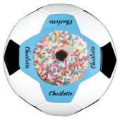 Cute Pink Blue Donut Aangepast Modern Voetbal (Gedraaid)