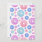 Cute Pink Blue Donuts Boy or Girl Gender Reveal Kaart (Achterkant)