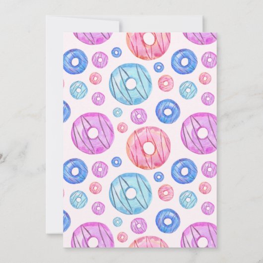 Cute Pink Blue Donuts Boy or Girl Gender Reveal Kaart (Achterkant)