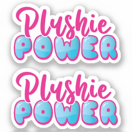 Cute Pink Blue Empowerment Sticker (Voorkant)