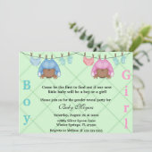 Cute Pink & Blue Gender Release Party Kaart (Staand voorkant)