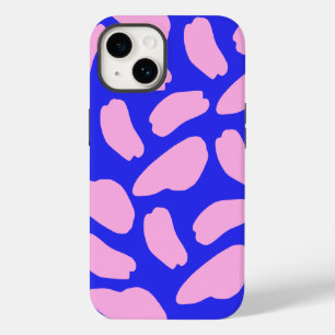 Cute Pink Blue Koe Print Pattern Case-Mate iPhone 14 Hoesje