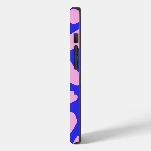 Cute Pink Blue Koe Print Pattern Case-Mate iPhone Case (Achterkant / Links)