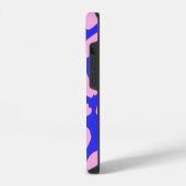 Cute Pink Blue Koe Print Pattern iPhone Hoesje (Linkerkant)