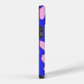 Cute Pink Blue Koe Print Pattern iPhone Hoesje (Rechterkant)