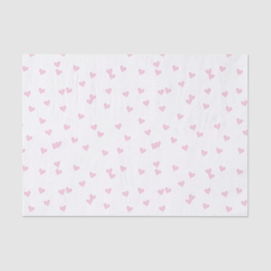 Cute Pink Blush Heart Patroon Tissuepapier (Voorkant)