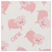Cute Pink Boerderij Pigs Pattern Stof (Close Up)