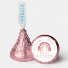 Cute Pink Boho Rainbow Baby shower Dank u