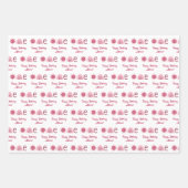 Cute Pink Boho Rainbow First Birthday Inpakpapier Vel (Voorkant)