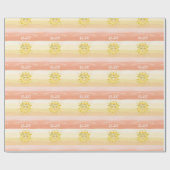 Cute Pink Boho Rainbow Ray van Sunshine Baby showe Cadeaupapier (Vlak)
