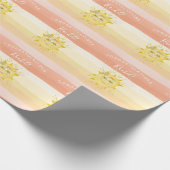 Cute Pink Boho Rainbow Ray van Sunshine Baby showe Cadeaupapier (Hoek)