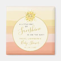 Cute Pink Boho Rainbow Ray van Sunshine Baby showe
