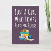 Cute Pink Book Reader Cards For Baby Girls Kids Kaart (Voorkant)