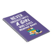 Cute Pink Book Reading Gifts For Baby Girls Kids Notitieboek (Rechterzijde)