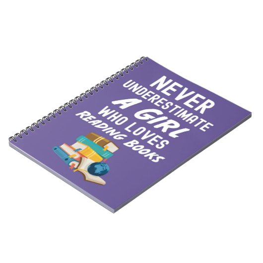 Cute Pink Book Reading Gifts For Baby Girls Kids Notitieboek (Linkerzijde)