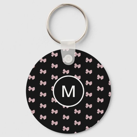 Cute Pink Bow bedrukt Sleutelhanger (Voorkant)