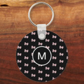 Cute Pink Bow bedrukt Sleutelhanger (Voorkant)