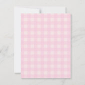 Cute pink bow bunny baby shower kaart (Achterkant)